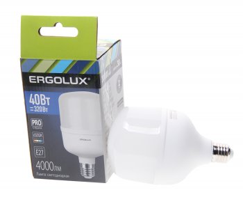 559 р. Лампа светодиодная E27 T170 40W (320W) 220V дневной свет ERGOLUX ERGOLUX led-hw-40w-e27-6k  с доставкой в г. Майкоп. Увеличить фотографию 1