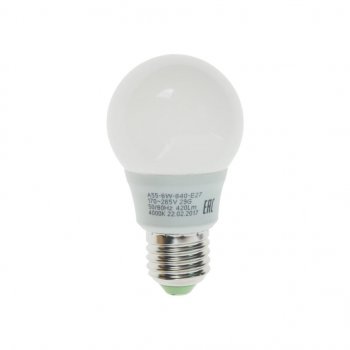 74 р. Лампа светодиодная E27 A55 6W (60W) 220V холодный ECO ЭРА ЭРА led-smd-a55-6w-840-e27  с доставкой в г. Майкоп. Увеличить фотографию 1