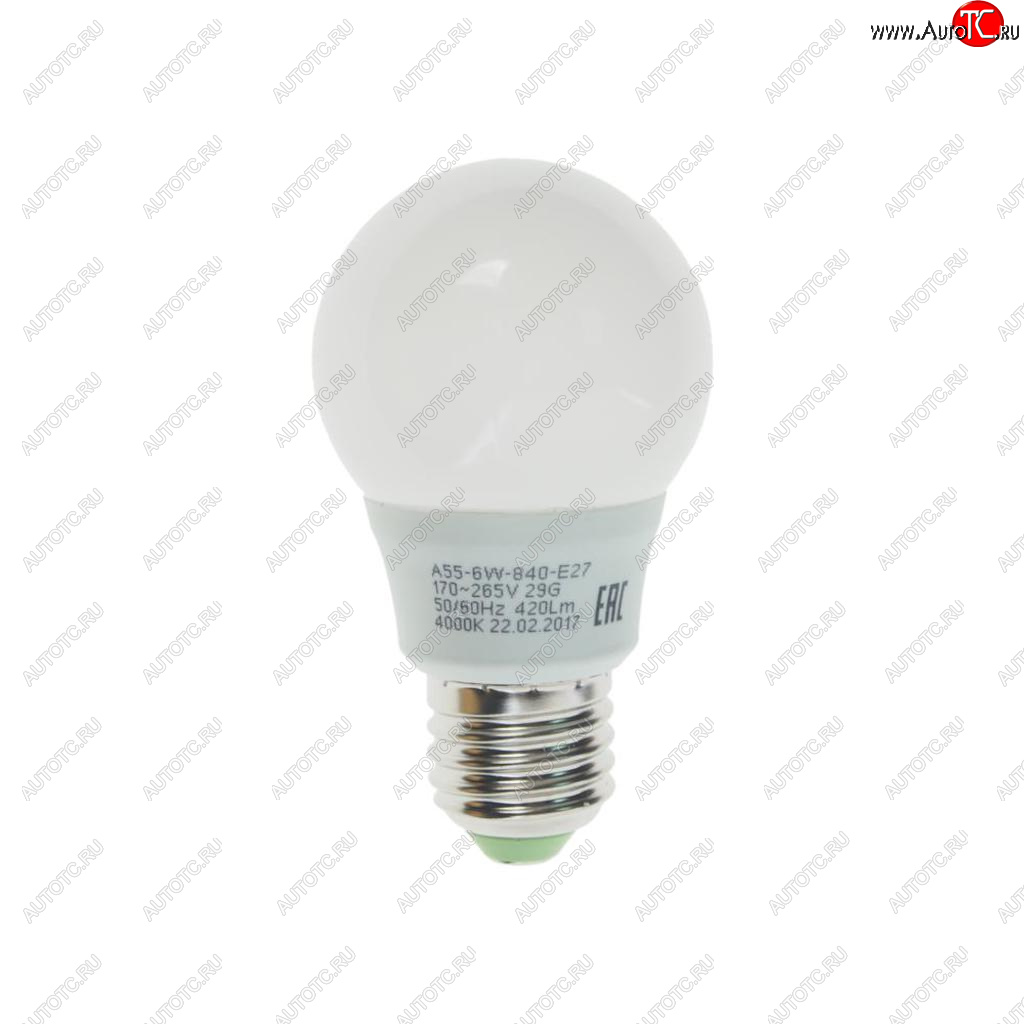74 р. Лампа светодиодная E27 A55 6W (60W) 220V холодный ECO ЭРА ЭРА led-smd-a55-6w-840-e27  с доставкой в г. Майкоп