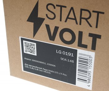 19 599 р. Генератор ЛАДА Vesta,X-Ray (1.6) (1.8) 14В 90А тип VALEO STARTVOLT STARTVOLT lg 0191  с доставкой в г. Майкоп. Увеличить фотографию 4