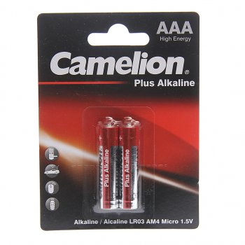 71 р. Батарейка AAA LR03 1.5V блистер 2шт. (цена за 1шт.) Alkaline Plus CAMELION CAMELION lr03-bp2  с доставкой в г. Майкоп. Увеличить фотографию 3