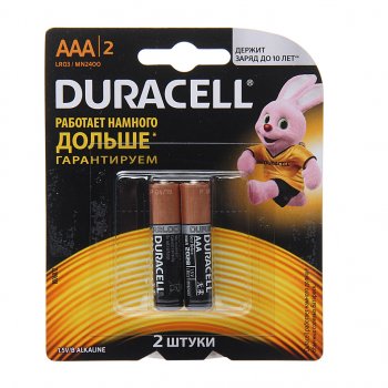 185 р. Батарейка AAA LR03 1.5V блистер 2шт. (цена за 1шт.) Alkaline Basic DURACELL DURACELL lr03n-2bl  с доставкой в г. Майкоп. Увеличить фотографию 1