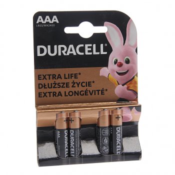 174 р. Батарейка AAA LR03 1.5V блистер 4шт. (цена за 1шт.) Alkaline Basic DURACELL DURACELL lr03n-4bl  с доставкой в г. Майкоп. Увеличить фотографию 3