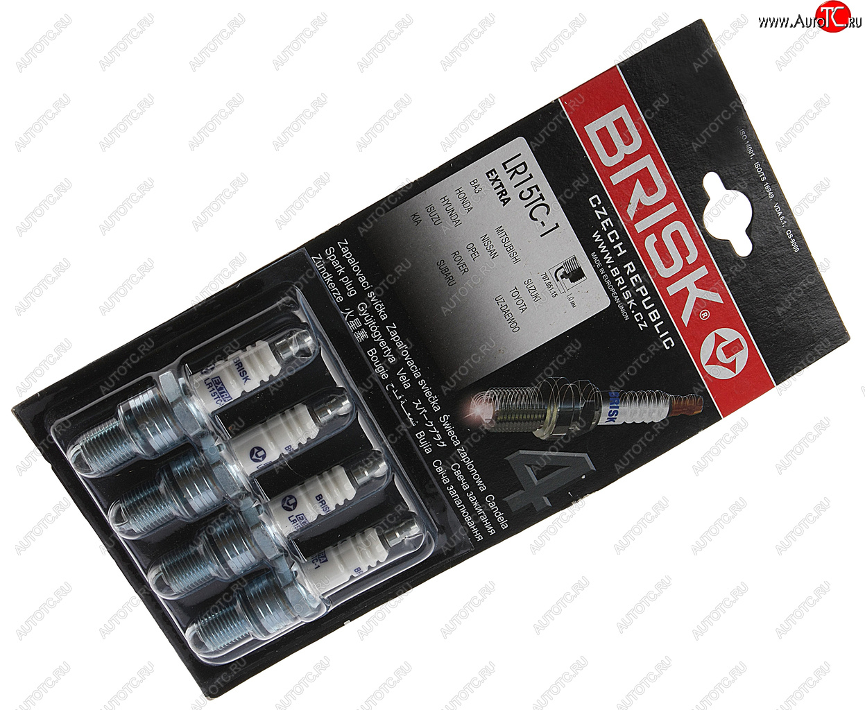 1 279 р. Свеча зажигания ВАЗ-2111 V8 BRISK LR15TC-1 EXTRA комплект BRISK lr15tc-1  с доставкой в г. Майкоп