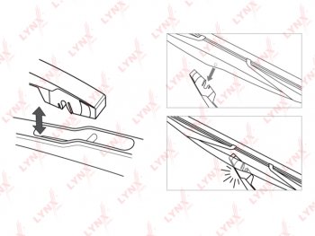 529 р. Щетка стеклоочистителя NISSAN Almera (00-11) PEUGEOT 106 (96-04) задняя LYNX LYNX lr35c  с доставкой в г. Майкоп. Увеличить фотографию 2