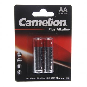 71 р. Батарейка AA LR6 1.5V блистер 2шт. (цена за 1шт.) Alkaline Plus CAMELION CAMELION lr6-bp2  с доставкой в г. Майкоп. Увеличить фотографию 3