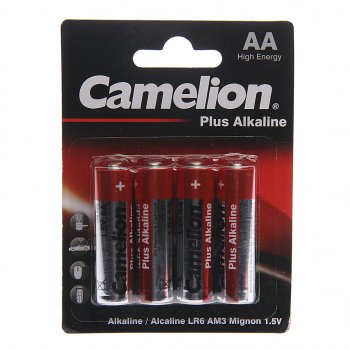 65 р. Батарейка AA LR6 1.5V блистер 4шт. (цена за 1шт.) Alkaline Plus CAMELION CAMELION lr6-bp4  с доставкой в г. Майкоп. Увеличить фотографию 3
