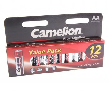 53 р. Батарейка AA LR6 1.5V блистер 12шт. (цена за 1шт.) Alkaline Plus CAMELION CAMELION lr6-hp12  с доставкой в г. Майкоп. Увеличить фотографию 2