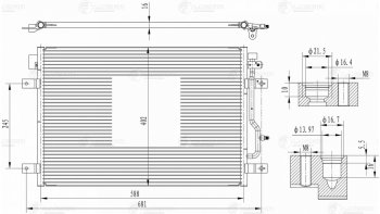 7 599 р. Радиатор кондиционера AUDI A4 (01-09) LUZAR LUZAR lrac1809  с доставкой в г. Майкоп. Увеличить фотографию 3