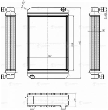 102 999 р. Радиатор АКРОС-530 алюминиевый 6-ти рядный LUZAR LUZAR lrc0614 LUZAR lrc0614  с доставкой в г. Майкоп. Увеличить фотографию 3