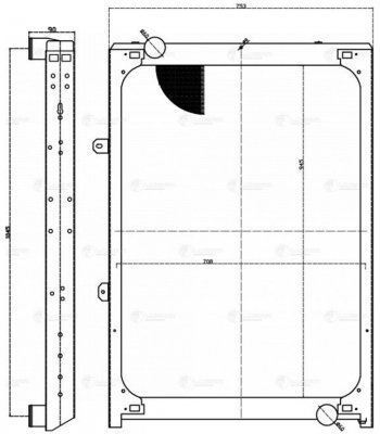 38 999 р. Радиатор SHACMAN (SHAANXI) F2000,F3000,X3000 (дв.WP10,12) алюминиевый LUZAR LUZAR lrc3064  с доставкой в г. Майкоп. Увеличить фотографию 3