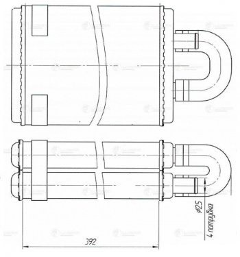 6 549 р. Радиатор отопителя ПАЗ,ЛиАЗ (фронтальный) блок LUZAR LUZAR lrh0303  с доставкой в г. Майкоп. Увеличить фотографию 7