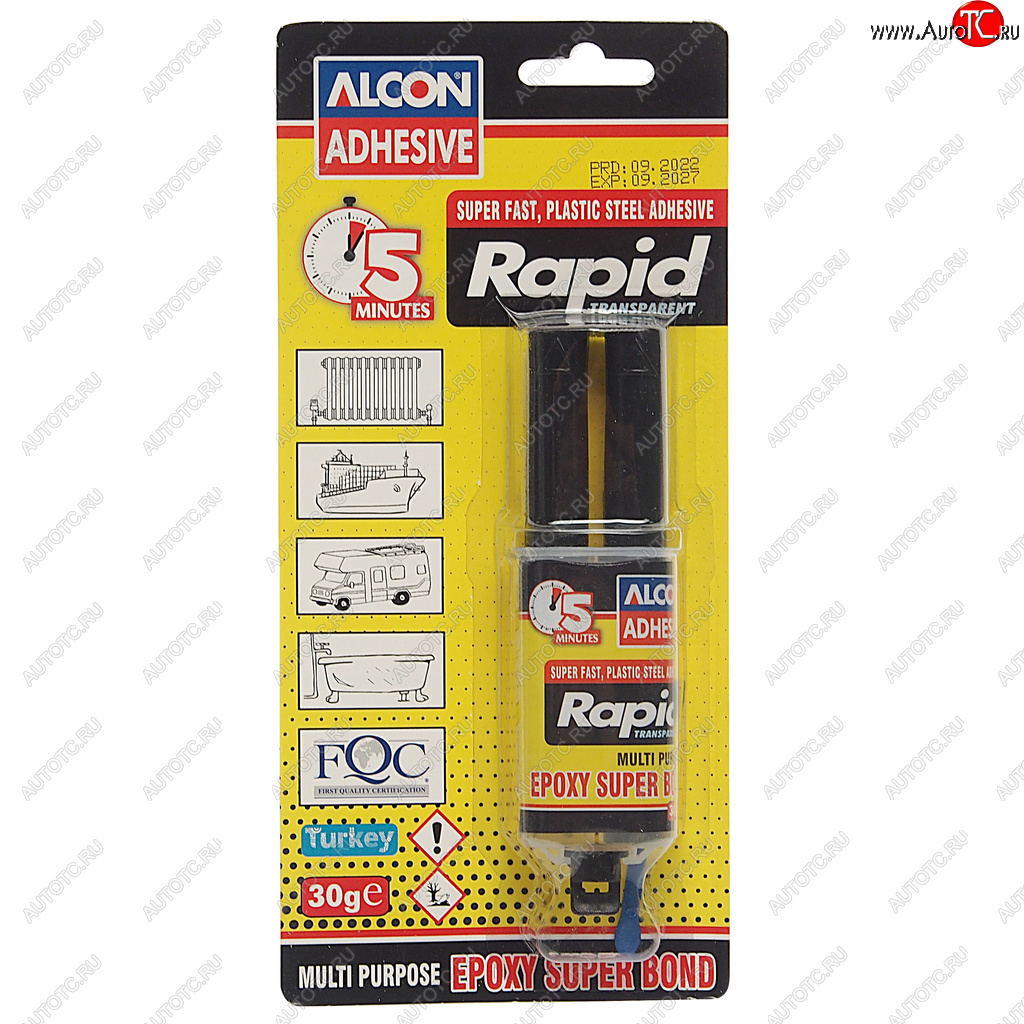 389 р. Клей эпоксидный двухкомпонентный прозрачный 30г шприц ALCON ALCON m-2204  с доставкой в г. Майкоп