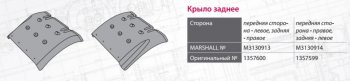 2 999 р. Крыло SCANIA 4,P,R,T заднее (передняя праваязадняя левая часть) MARSHALL MARSHALL m3130914  с доставкой в г. Майкоп. Увеличить фотографию 6