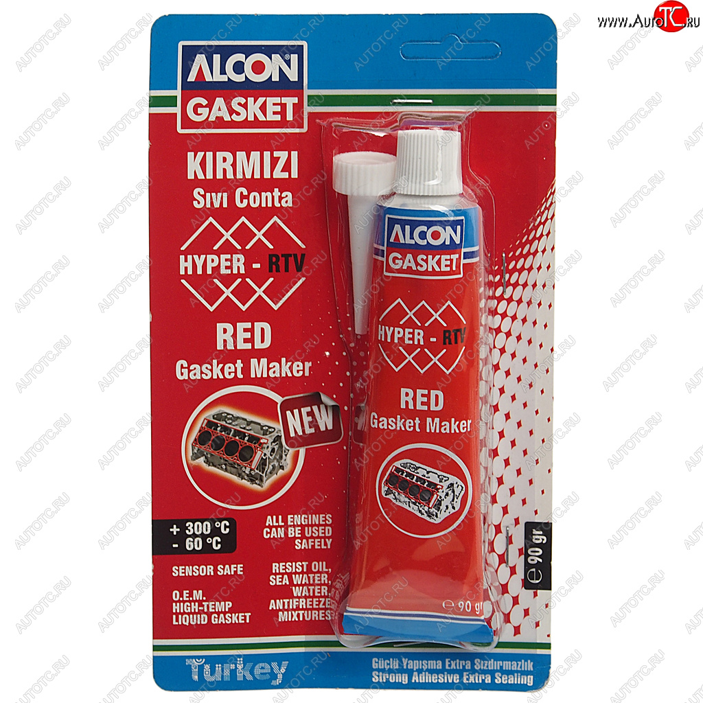 102 р. Герметик прокладка красный термостойкий 90мл ALCON ALCON m-3303 ALCON m-3303  с доставкой в г. Майкоп