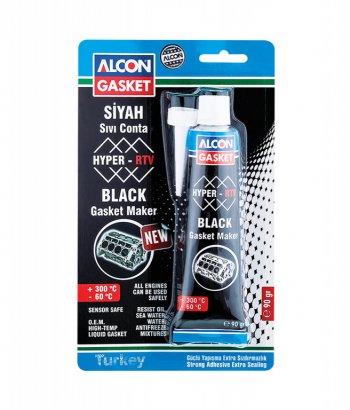 102 р. Герметик прокладка черный термостойкий 90мл ALCON ALCON m-3304 ALCON m-3304  с доставкой в г. Майкоп. Увеличить фотографию 1