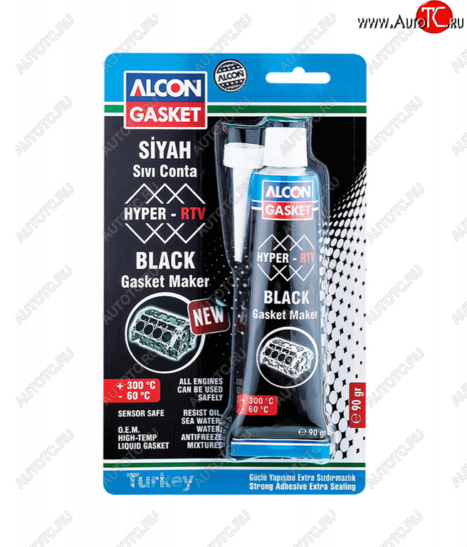 102 р. Герметик прокладка черный термостойкий 90мл ALCON ALCON m-3304 ALCON m-3304  с доставкой в г. Майкоп