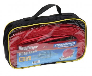 1 669 р. Стяжка крепления груза 10т 12м-50мм (полиэстер) с храповиком MEGAPOWER MEGAPOWER-AUTOMOTIVE m-731012s  с доставкой в г. Майкоп. Увеличить фотографию 3