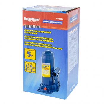 2 299 р. Домкрат бутылочный 5т 216-413мм с клапаном MEGAPOWER MEGAPOWER-AUTOMOTIVE m-90504  с доставкой в г. Майкоп. Увеличить фотографию 2