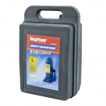 2 399 р. Домкрат бутылочный 5т 216-413мм с клапаном в кейсе MEGAPOWER MEGAPOWER-AUTOMOTIVE m-90504s  с доставкой в г. Майкоп. Увеличить фотографию 2