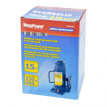 4 399 р. Домкрат бутылочный 15т 230-460мм с клапаном MEGAPOWER MEGAPOWER-AUTOMOTIVE m-91504  с доставкой в г. Майкоп. Увеличить фотографию 2