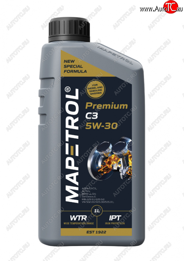 1 239 р. Масло моторное PREMIUM C3 5W30 синт.1л MAPETROL MAPETROL map0025  с доставкой в г. Майкоп