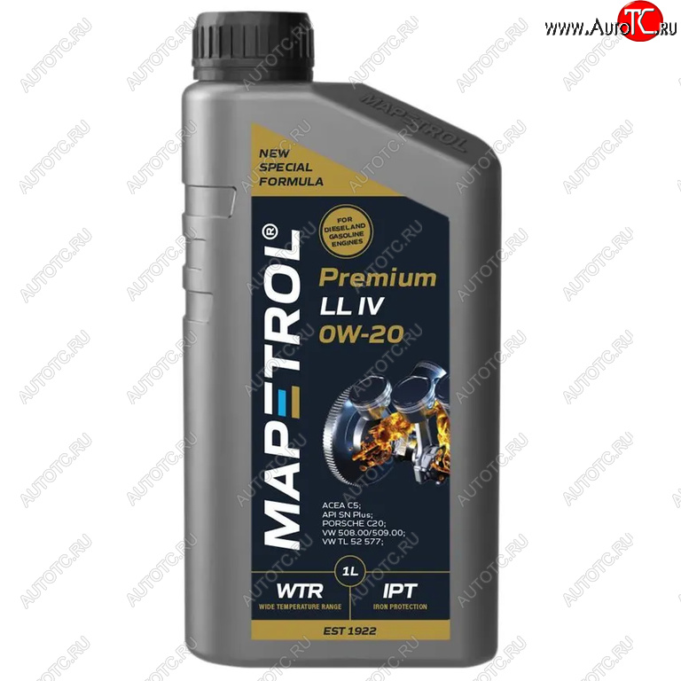 1 499 р. Масло моторное PREMIUM LL IV 0W20 синт.1л MAPETROL MAPETROL map0083  с доставкой в г. Майкоп