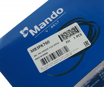107 р. Ремень приводной поликлиновой 3PK760 TOYOTA Camry (V10) MANDO MANDO mb3pk760  с доставкой в г. Майкоп. Увеличить фотографию 3