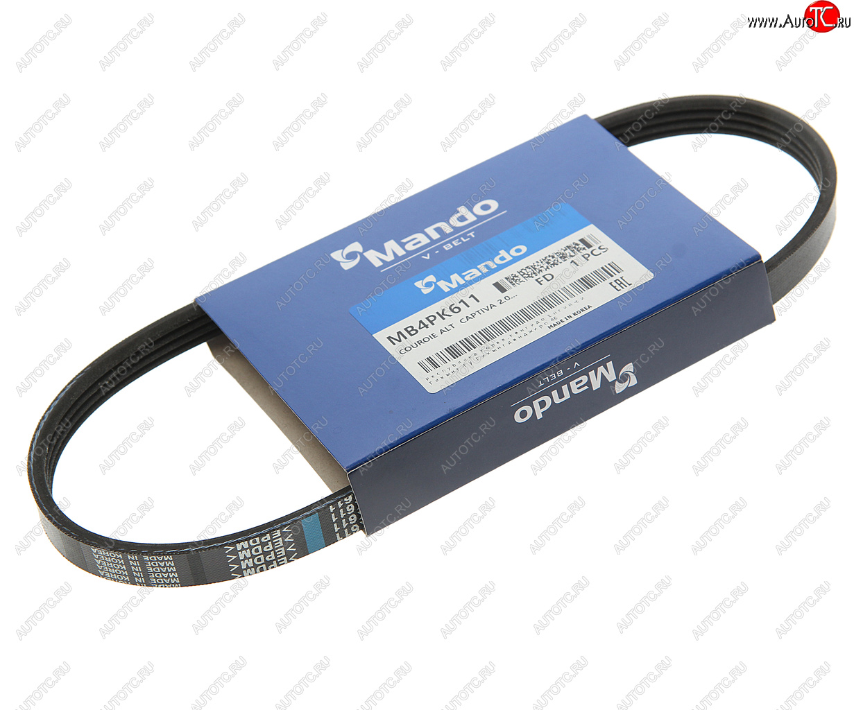 138 р. Ремень приводной поликлиновой 4PK611 MANDO MANDO mb4pk611  с доставкой в г. Майкоп
