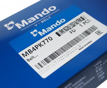 128 р. Ремень приводной поликлиновой 4PK770 MANDO MANDO mb4pk770 MANDO mb4pk770  с доставкой в г. Майкоп. Увеличить фотографию 2