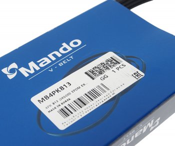 248 р. Ремень приводной поликлиновой 4PK813 MANDO MANDO mb4pk813 MANDO mb4pk813  с доставкой в г. Майкоп. Увеличить фотографию 2