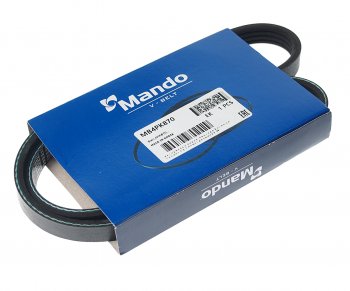266 р. Ремень приводной поликлиновой 4PK870 HYUNDAI Getz (02-) (1.1) KIA Picanto генератора MANDO MANDO mb4pk870 MANDO mb4pk870  с доставкой в г. Майкоп. Увеличить фотографию 1