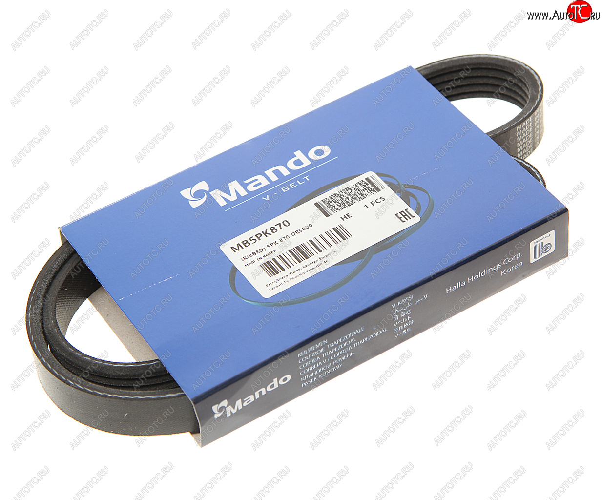 539 р. Ремень приводной поликлиновой 5PK870 DAEWOO Nexia (без ГУР) MANDO MANDO mb5pk870  с доставкой в г. Майкоп