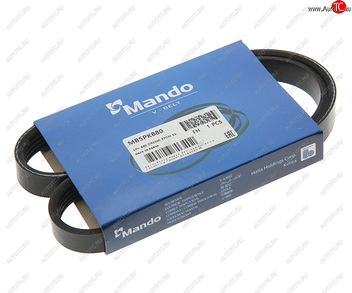 186 р. Ремень приводной поликлиновой 5PK880 MANDO MANDO mb5pk880  с доставкой в г. Майкоп