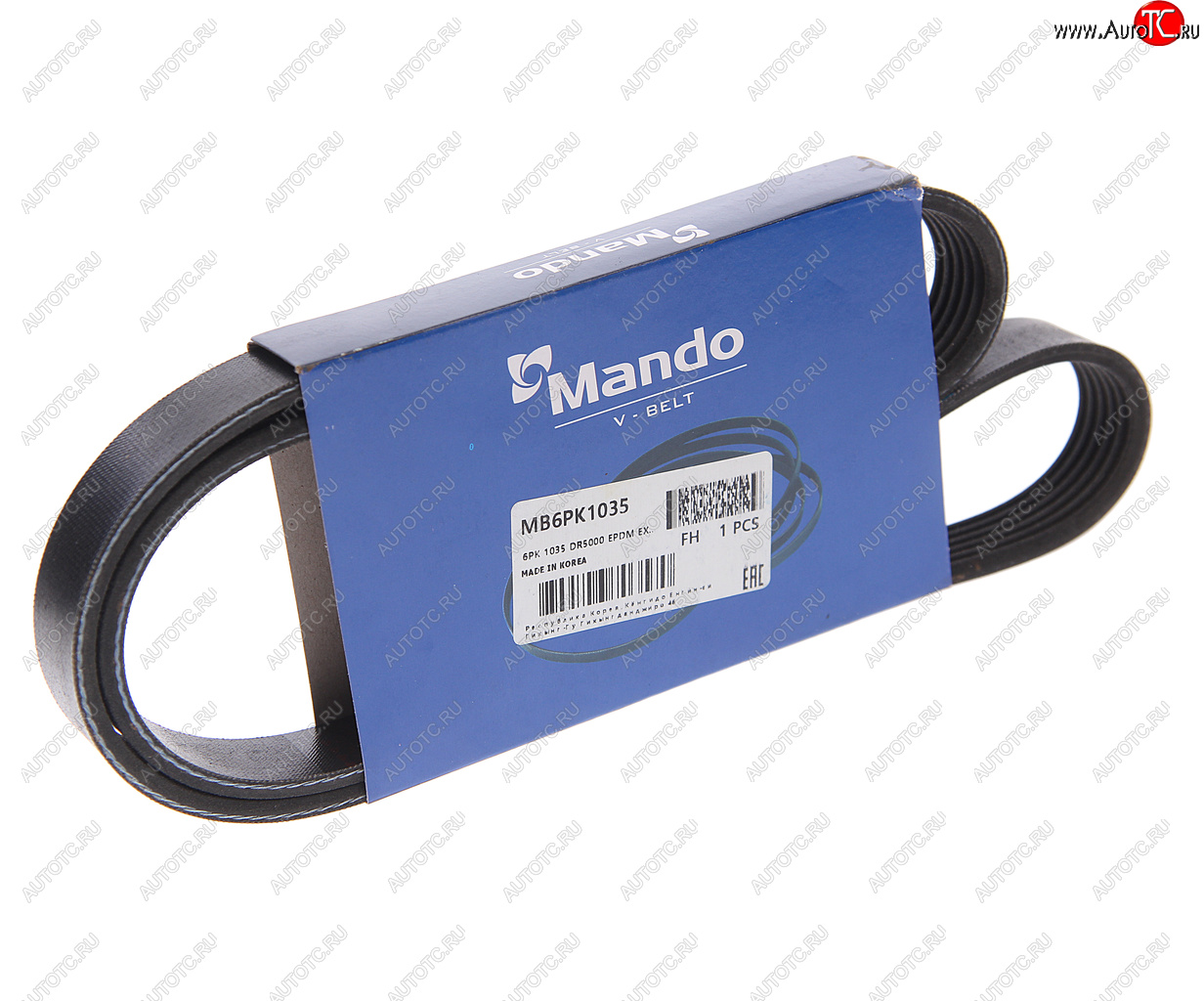 759 р. Ремень приводной поликлиновой 6PK1035 LEXUS RX 300 (03-06) MANDO MANDO mb6pk1035  с доставкой в г. Майкоп