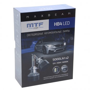 6 499 р. Лампа светодиодная 12V HB4 P22d (2шт.) MTF MTF mbb4k6  с доставкой в г. Майкоп. Увеличить фотографию 4