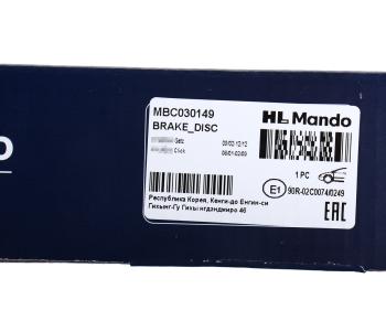 2 479 р. Диск тормозной HYUNDAI Getz (02-) (R14) передний (1шт.) MANDO MANDO mbc030149 MANDO mbc030149  с доставкой в г. Майкоп. Увеличить фотографию 6