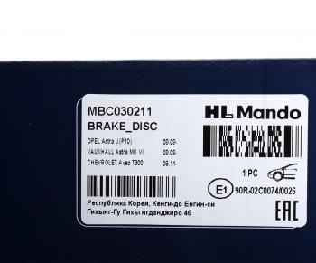 2 799 р. Диск тормозной CHEVROLET Cruze OPEL Astra J (R15) передний (1шт.) MANDO MANDO mbc030211 MANDO mbc030211  с доставкой в г. Майкоп. Увеличить фотографию 6