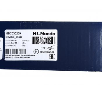 6 499 р. Диск тормозной HYUNDAI Santa Fe (10-) KIA Sorento (09-) передний (1шт.) MANDO MANDO mbc030269 MANDO mbc030269  с доставкой в г. Майкоп. Увеличить фотографию 6