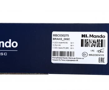 3 899 р. Диск тормозной HYUNDAI Solaris (11-) KIA Rio (11-) передний (1шт.) MANDO MANDO mbc030275 MANDO mbc030275  с доставкой в г. Майкоп. Увеличить фотографию 6