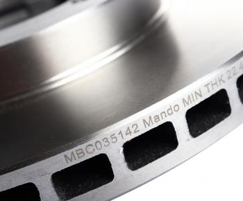 2 599 р. Диск тормозной MITSUBISHI Pajero (02-) передний (1шт.) MANDO MANDO mbc035142 MANDO mbc035142  с доставкой в г. Майкоп. Увеличить фотографию 4
