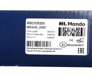 2 469 р. Диск тормозной RENAULT Megane (96-99),Kangoo (97-08) передний (1шт.) MANDO MANDO mbc035226  с доставкой в г. Майкоп. Увеличить фотографию 6