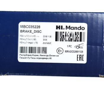 2 899 р. Диск тормозной RENAULT Megane 2 передний (1шт.) MANDO MANDO mbc035228 MANDO mbc035228  с доставкой в г. Майкоп. Увеличить фотографию 5