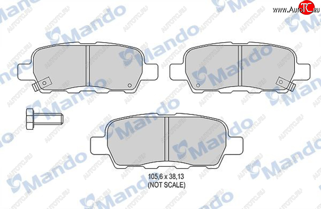 1 159 р. Колодки тормозные NISSAN X-Trail,Qashqai INFINITI FX35,45 задние (4шт.) MANDO MANDO mbf015002  с доставкой в г. Майкоп