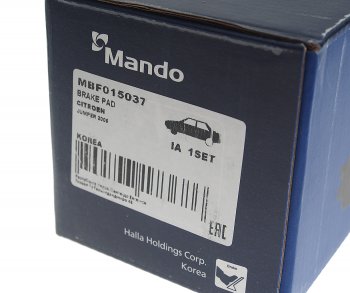 1 569 р. Колодки тормозные задние (4шт.) MANDO CITROEN Jumpy рестайлинг (2004-2007)  с доставкой в г. Майкоп. Увеличить фотографию 3