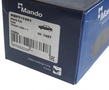 1 699 р. Колодки тормозные FORD Transit (06-) задние (4шт.) MANDO MANDO mbf015051  с доставкой в г. Майкоп. Увеличить фотографию 3