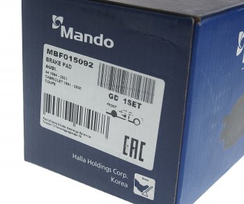 1 019 р. Колодки тормозные VW Passat B3,B4 AUDI 80 передние (4шт.) MANDO MANDO mbf015092 MANDO mbf015092  с доставкой в г. Майкоп. Увеличить фотографию 3