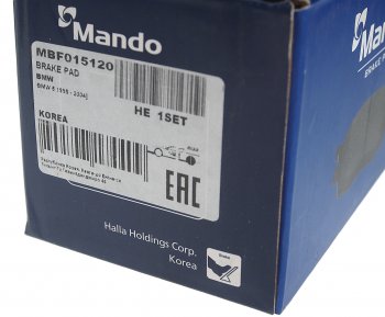1 779 р. Колодки тормозные BMW 5 (E39) (2.02.32.52.83.03.5) задние (4шт.) MANDO MANDO mbf015120  с доставкой в г. Майкоп. Увеличить фотографию 2