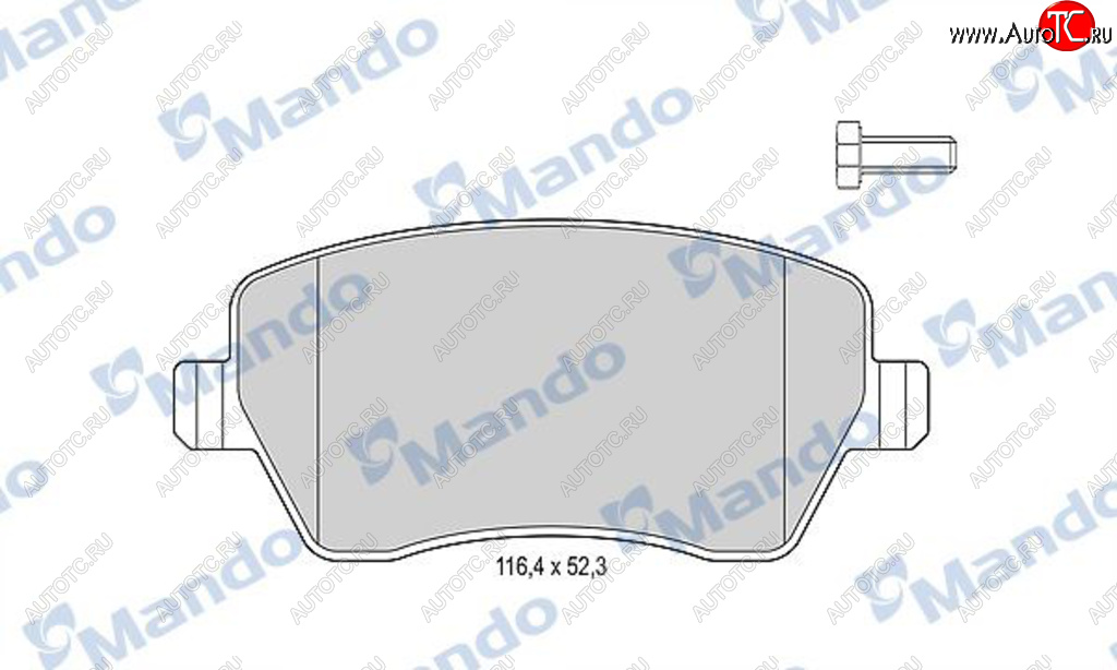1 539 р. Колодки тормозные MERCEDES Citan (415) передние (4шт.) MANDO MANDO mbf015179  с доставкой в г. Майкоп