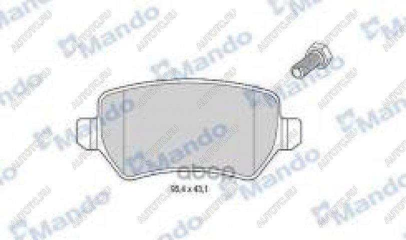 1 479 р. Колодки тормозные задние (4шт.) MANDO KIA Ceed 2 JD дорестайлинг универсал (2012-2016)  с доставкой в г. Майкоп